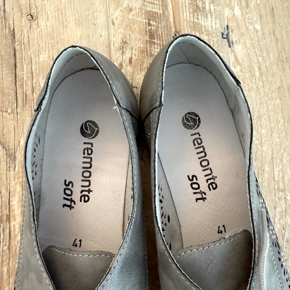 Remonte Women's Kennya Lasser Cut Gray Silver Lace Up Oxford size 41 - Picture 9 of 12